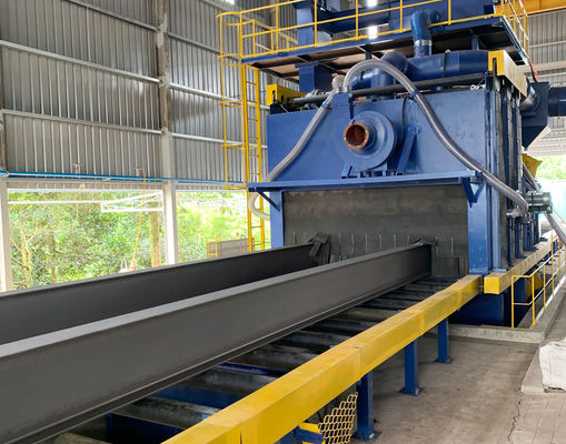 Roller Conveyor Shot Blasting Machine For Cleaning Car Parts And Steel Plate Cleaning