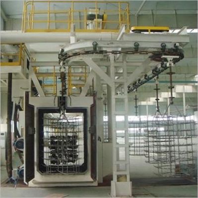 Overhead Conveyor Hanger Type Shot Blasting Machine Descaling Function Customized Design