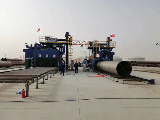 Rail Mounted Steel Pipe Surface Shot Blasting Machine H Beam