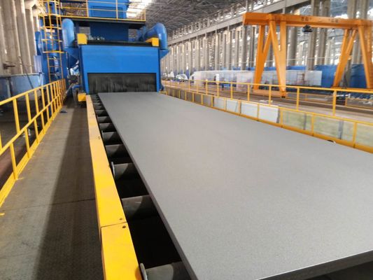 Roller Conveyor Shot Blasting Machine For Cuplock Scaffolding System Ledger Base Jack
