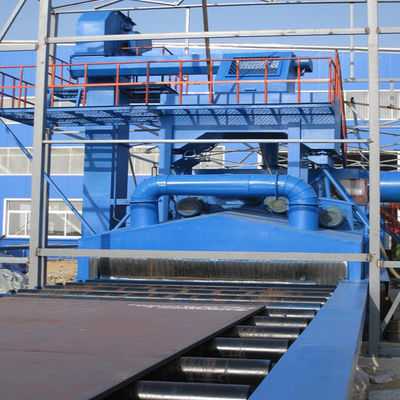 Roller Conveyor Shot Blasting Machine For Cuplock Scaffolding System Ledger Base Jack